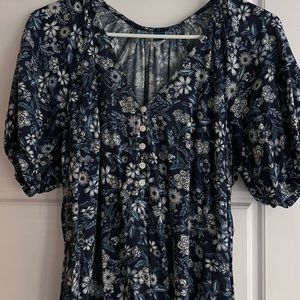 Different shades of blue maxi dress